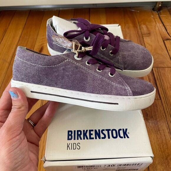 Birkenstock Kids Arran Canvas Sneaker Shoes purple (Brand New) size 30 EU 12 US - Picture 1 of 8